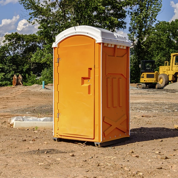 how often are the portable restrooms cleaned and serviced during a rental period in Hardtner Kansas